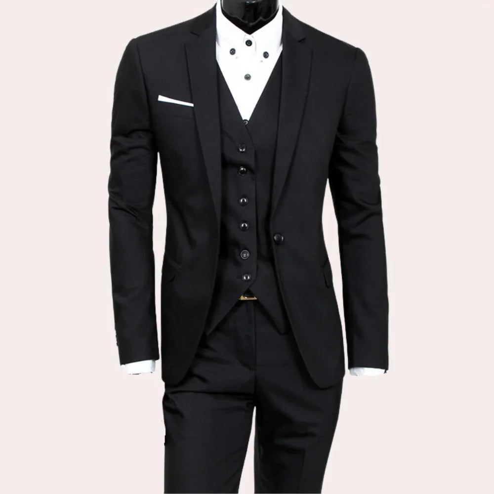 3-Piece Men's Suit | Slim-Fit Tailored & Premium Quality | Blazer, Vest & Trousers
