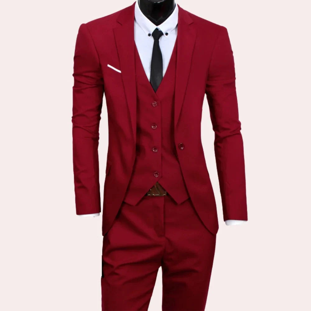 3-Piece Men's Suit | Slim-Fit Tailored & Premium Quality | Blazer, Vest & Trousers