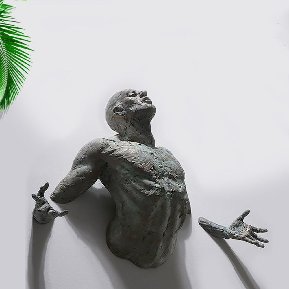 Wall Sculpture | 3D Climbing Figure & Resin Design