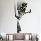 Wall Sculpture | 3D Climbing Figure & Resin Design