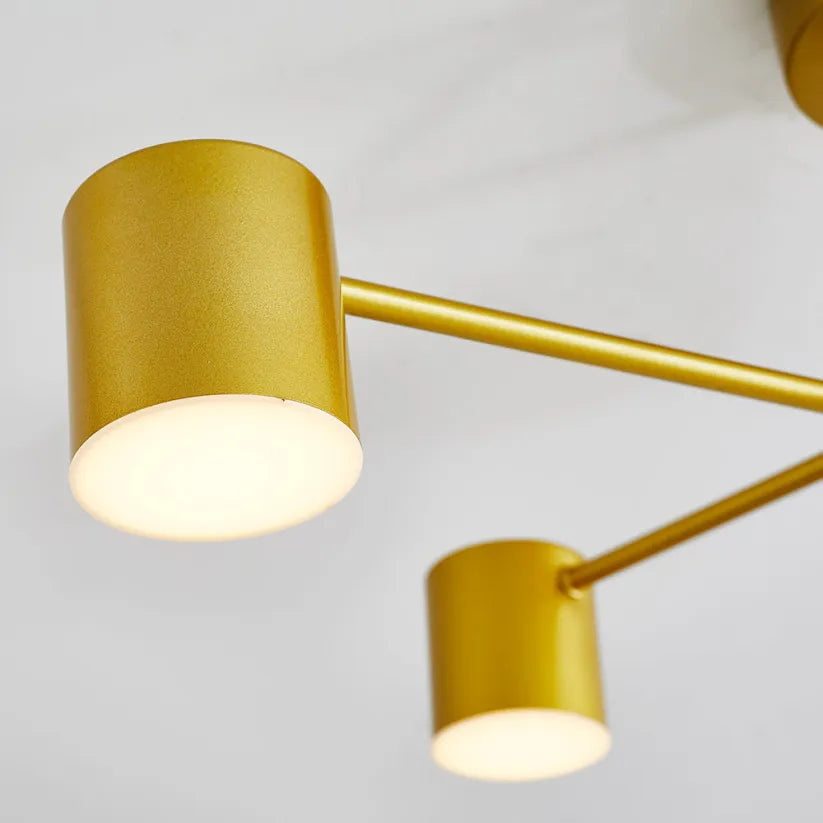 6-Light Ceiling Light | Modern Geometric Design & Adjustable Light Modes