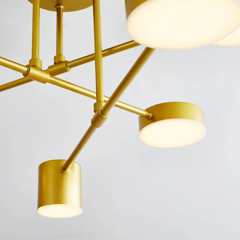 6-Light Ceiling Light | Modern Geometric Design & Adjustable Light Modes