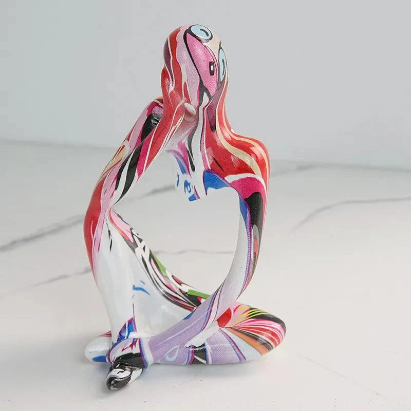 Decorative Sculpture | Abstract Thinker & Textured Resin