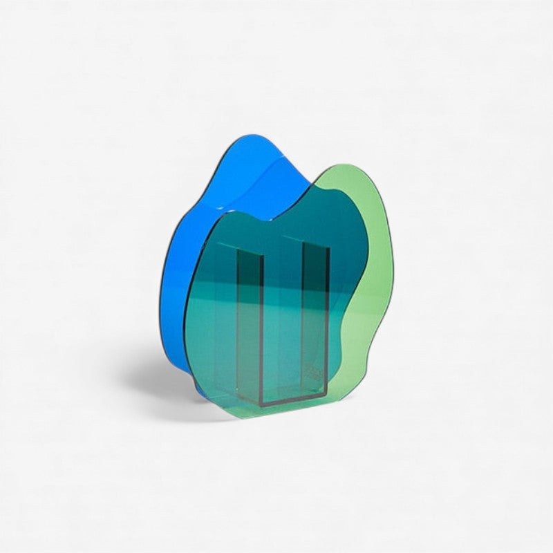Bud Vase | Swirl Pattern & Transparent Acrylic | Flared Rim