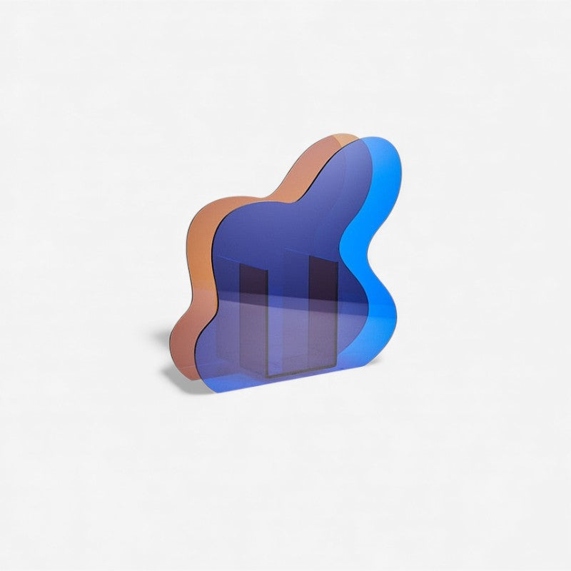 Bud Vase | Swirl Pattern & Transparent Acrylic | Flared Rim