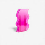 Bud Vase | Swirl Pattern & Transparent Acrylic | Flared Rim