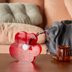 Bud Vase | Swirl Pattern & Transparent Acrylic | Flared Rim