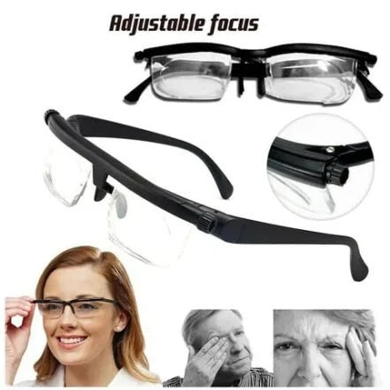 Adjustable-Focus Glasses | Manual Dial & Lightweight