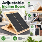 Adjustable Incline Board | Wooden 5-Position & Foldable