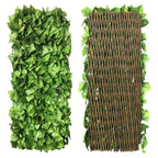 Privacy Fence | Extendable Willow Wood & Artificial Ivy