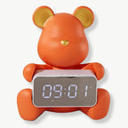 Alarm Clock | Bear-Shaped Dual-Sided LED Display | Ceramic & Resin