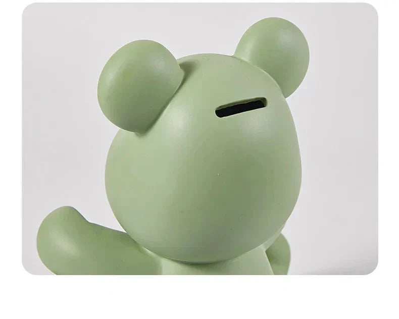 Alarm Clock | Bear-Shaped Dual-Sided LED Display | Ceramic & Resin