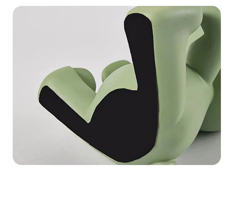 Alarm Clock | Bear-Shaped Dual-Sided LED Display | Ceramic & Resin