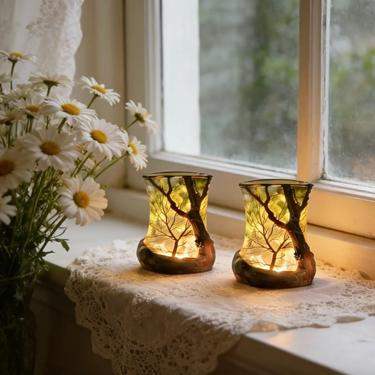 Ambient Lamp | Forest Shadow Projection & Warm LED