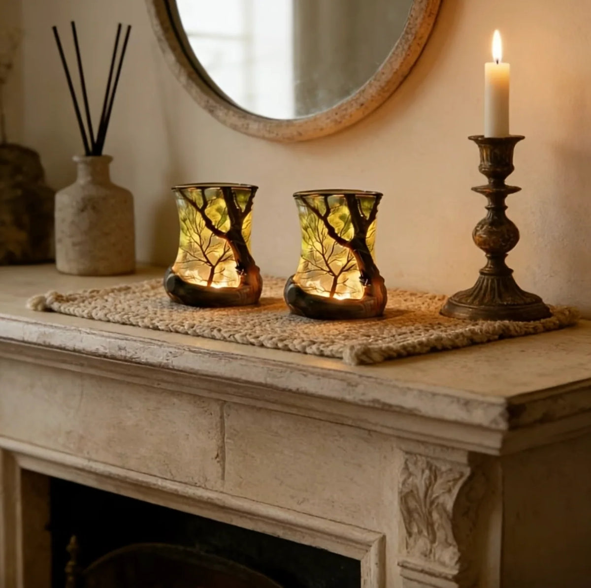 Ambient Lamp | Forest Shadow Projection & Warm LED