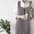 Apron Dress | Cross-Back Relaxed Fit & Front Pockets