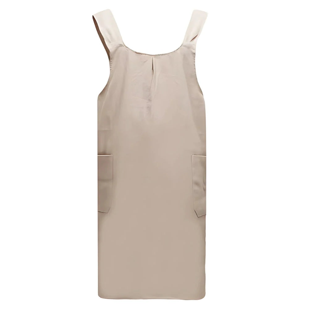 Apron Dress | Cross-Back Relaxed Fit & Front Pockets