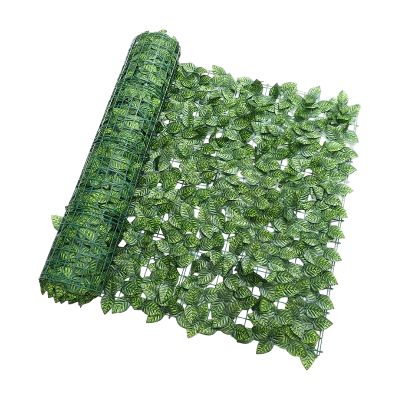 Artificial Privacy Fence | Dense Leaf Panel & Grid Backing