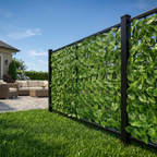 Artificial Privacy Fence | Dense Leaf Panel & Grid Backing