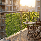 Artificial Privacy Fence | Dense Leaf Panel & Grid Backing