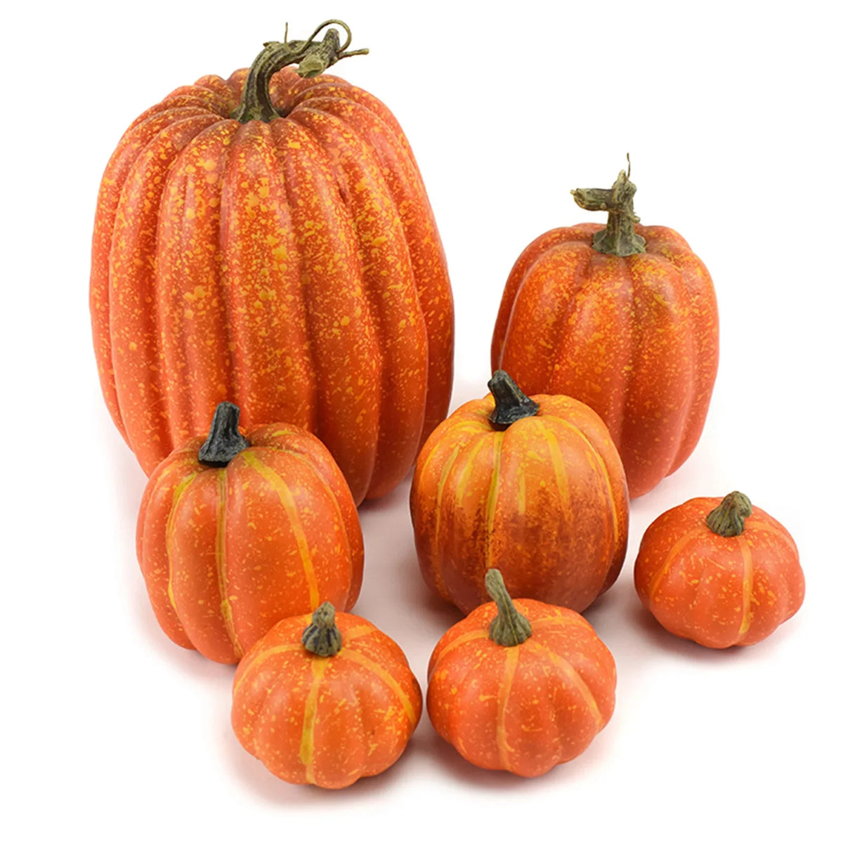 Artificial Pumpkins | Realistic & Lightweight | Set of 7