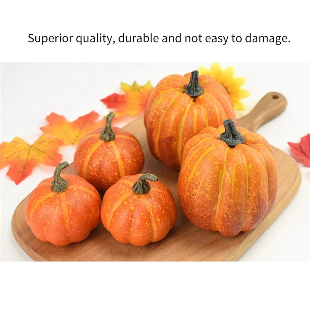 Artificial Pumpkins | Realistic & Lightweight | Set of 7