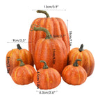 Artificial Pumpkins | Realistic & Lightweight | Set of 7