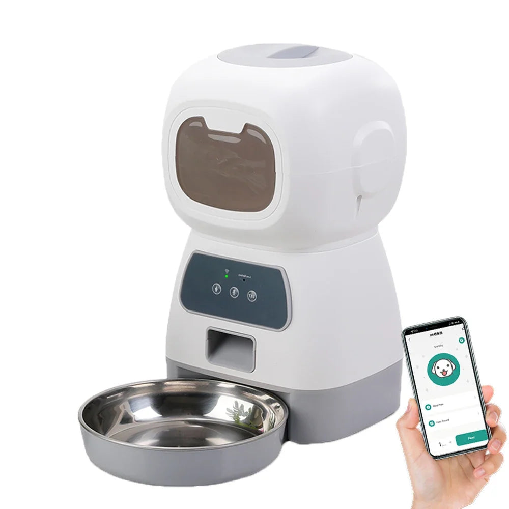 Automatic Pet Feeder | Wi-Fi Controlled, Programmable & Voice Recording | 3.5L