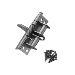 Door Hinge | Self-Closing Spring Mechanism | Screws Included