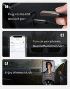 Aux Adapter | Bluetooth 5.3 & Hands-Free Calling