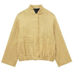 Aviator Jacket | Allover Sequin | Cropped Fit