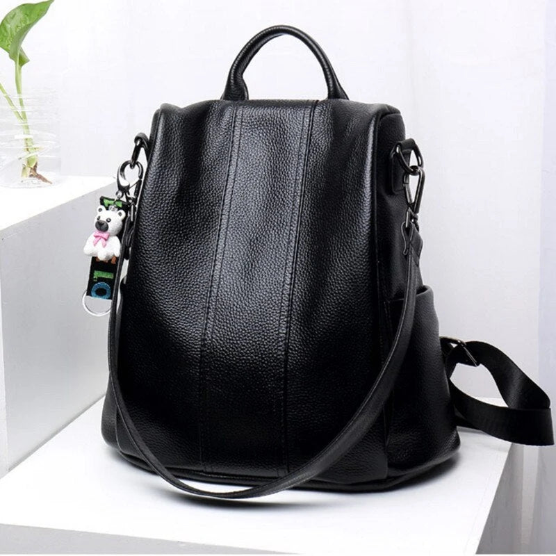 Backpack | Anti-Theft Faux Leather & Convertible Straps