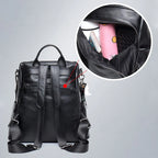 Backpack | Anti-Theft Faux Leather & Convertible Straps