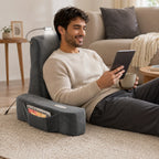 Backrest Massager | Vibrating & Optional Warmth | Foldable With Side Pockets