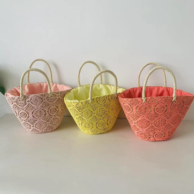 Basket Bag | Woven Design & Cotton-Lined Interior