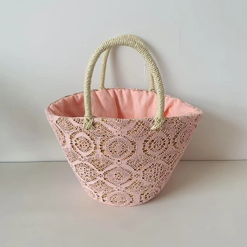 Basket Bag | Woven Design & Cotton-Lined Interior