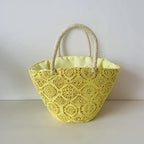 Basket Bag | Woven Design & Cotton-Lined Interior