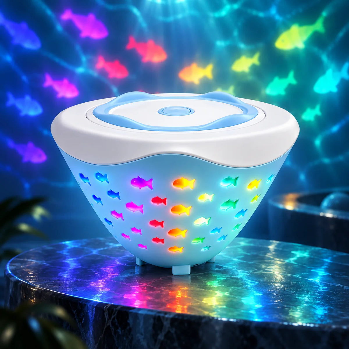 Bath Light Projector | Colorful & Rotating Projections | Water-Safe