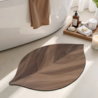 Bath Mat | Non-Slip & Water-Absorbent | Oval Leaf Design