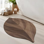 Bath Mat | Non-Slip & Water-Absorbent | Oval Leaf Design