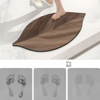 Bath Mat | Non-Slip & Water-Absorbent | Oval Leaf Design