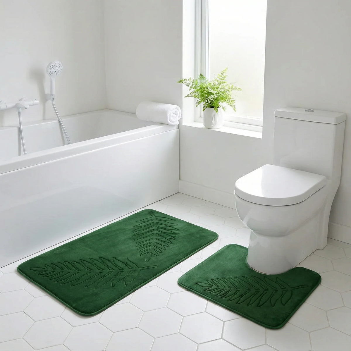 Bath Mat Set | Memory Foam & Non-Slip | Set of 2