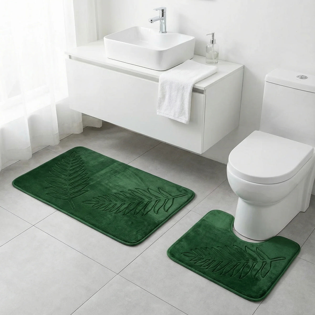 Bath Mat Set | Memory Foam & Non-Slip | Set of 2