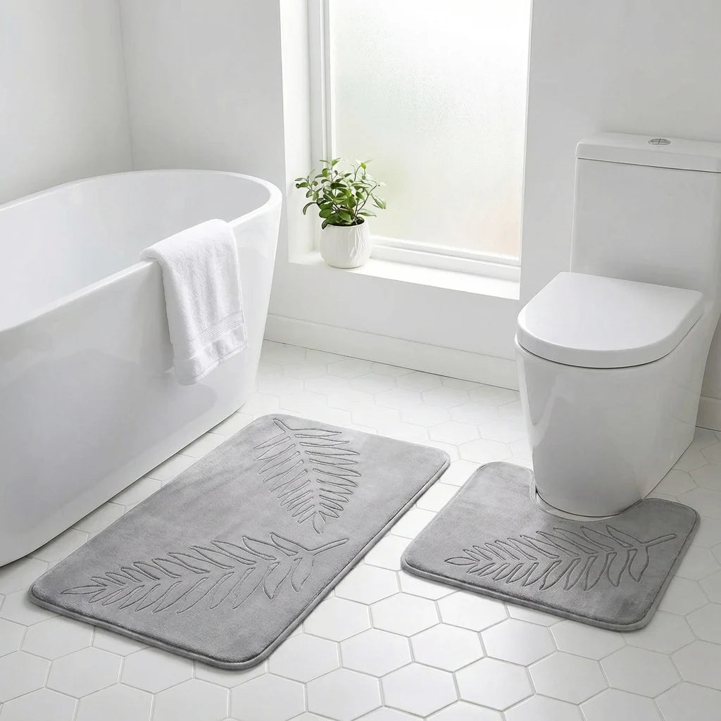 Bath Mat Set | Memory Foam & Non-Slip | Set of 2