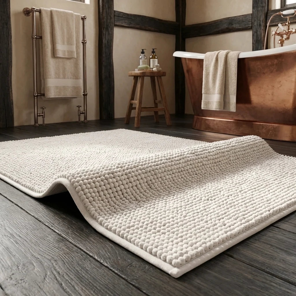 Bathroom Rug | Plush Chenille Microfibre | Quick-Drying & Non-Slip