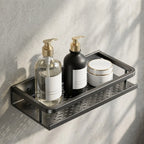 Bathroom Shelf | Aluminum Wall-Mounted | Optional Towel Rail