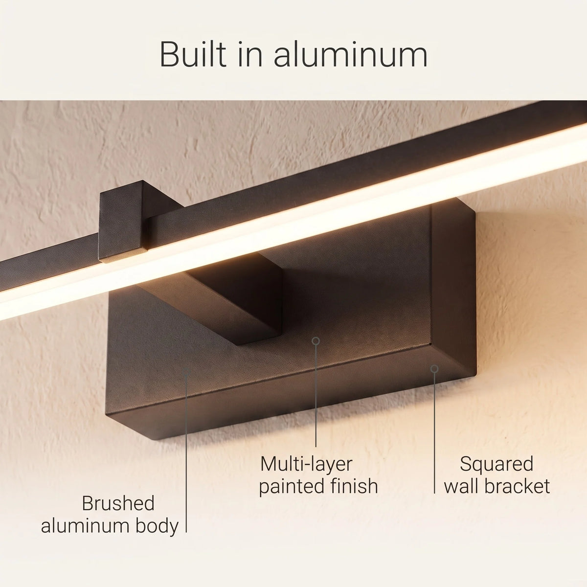 Bathroom Vanity Light | Aluminum Diffused LED | Natural White Light