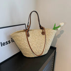 Beach Bag | Woven Straw & Spacious Interior