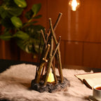 Bedside Night Light | Handcrafted Wood & Stone | Rechargeable & 3 Brightness Levels