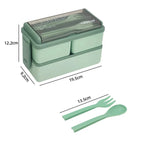 Bento Lunch Box | Double-Layer Leak-Proof & Microwave-Safe | 1400 ml